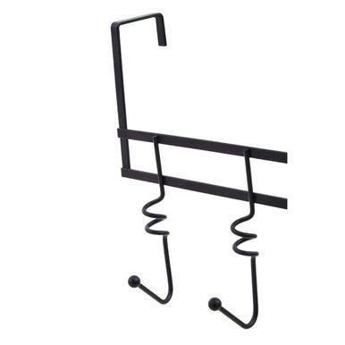 Jaxen Matt Black Over Door 5 Hook Swirl Hanger