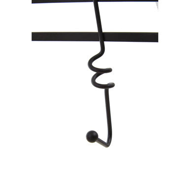 Jaxen Matt Black Over Door 5 Hook Swirl Hanger