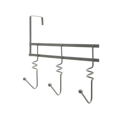 Jaxen Over Door Matt Grey Five Hook Swirl Hanger