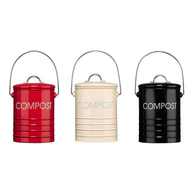 Red Compost Bin With Handle