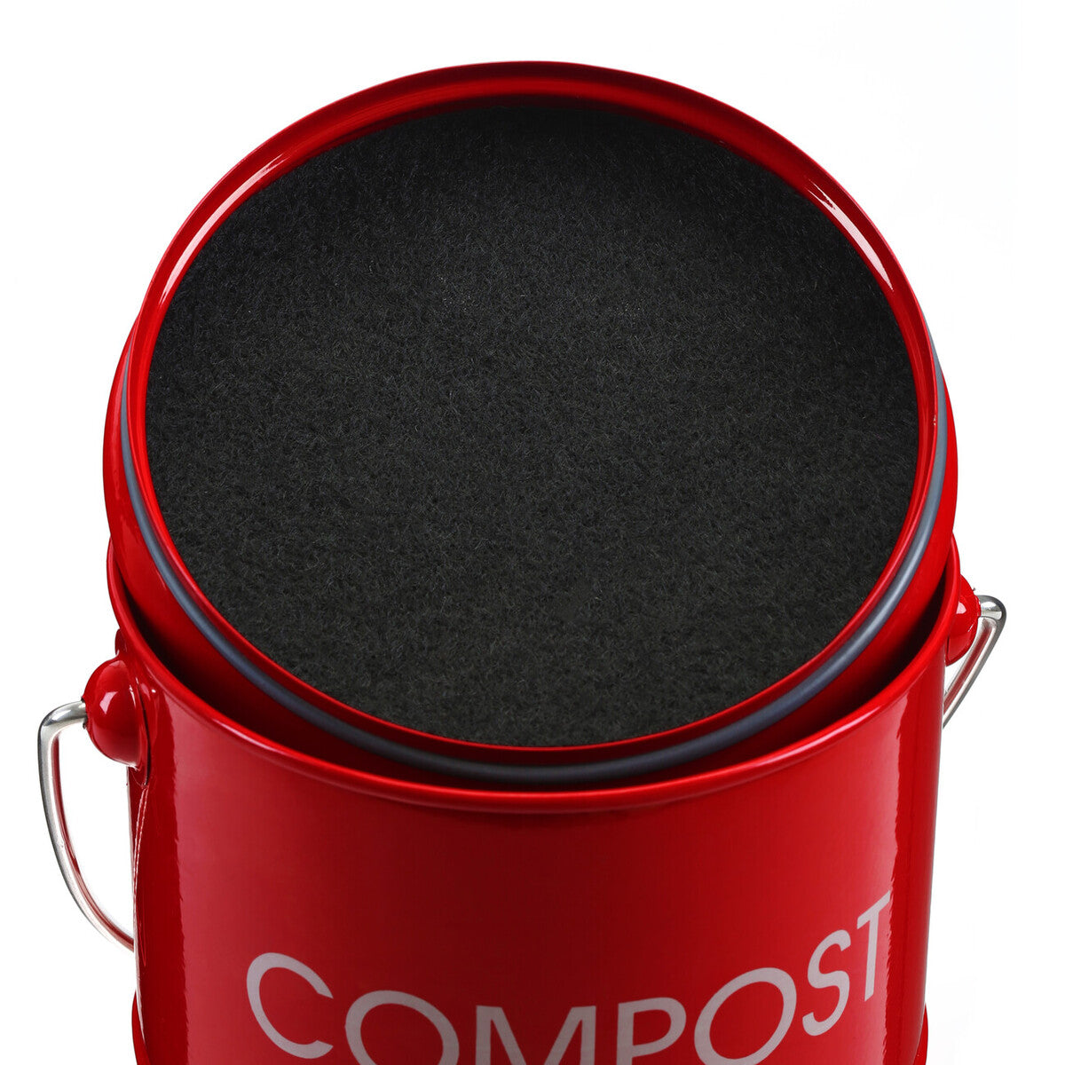 Red Compost Bin With Handle