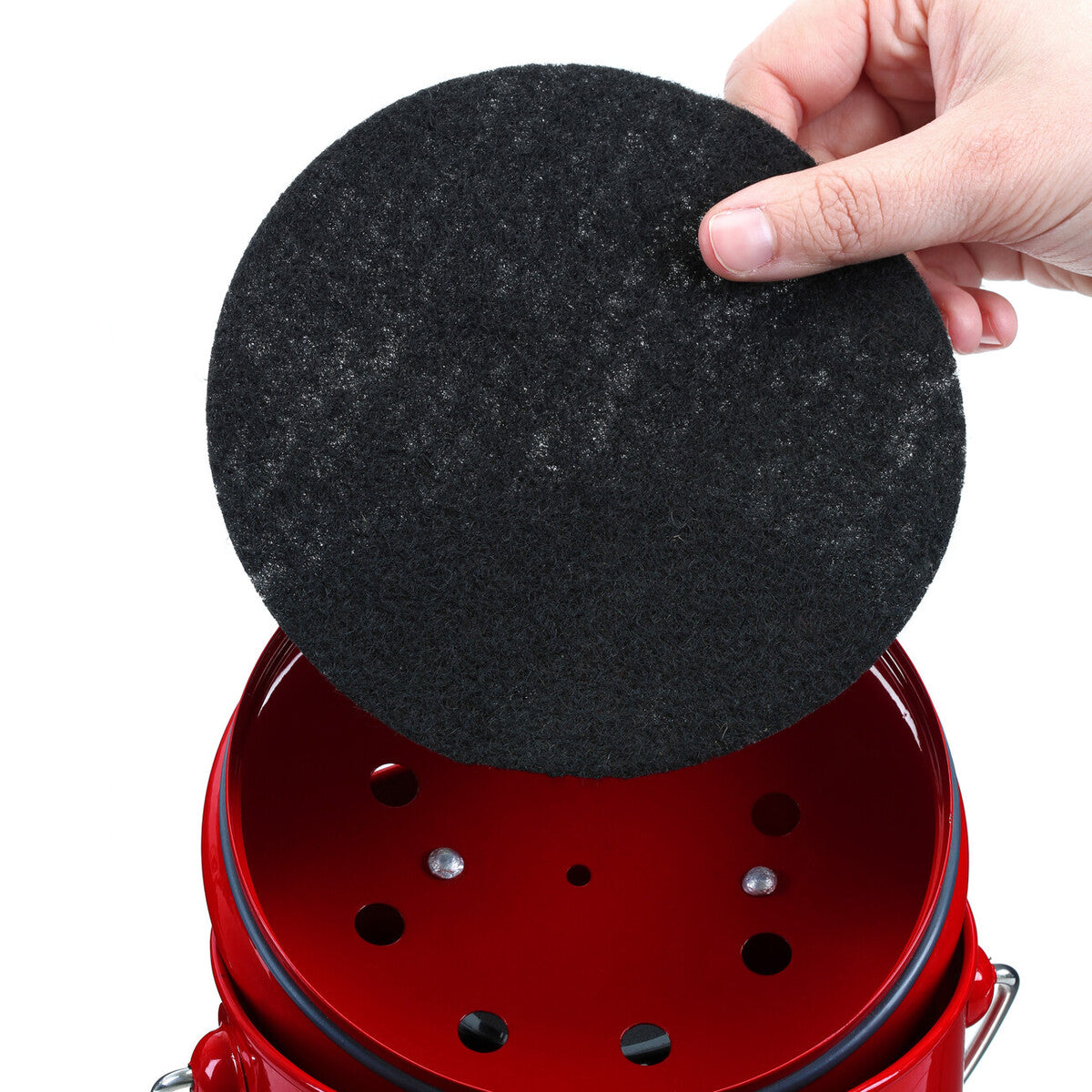 Madison Red Bin with Handle | Compost