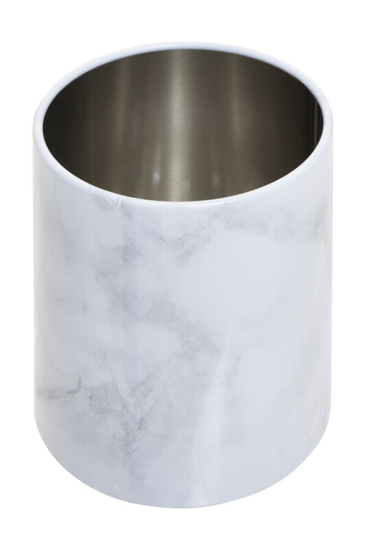 Easton White Marble Effect Utensil Holder