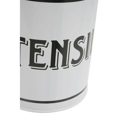 White Metal Utensil Holder | Grocer
