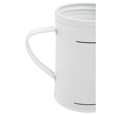 Grocer White Metal Flour Shaker