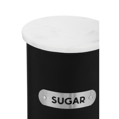 Liberty Black Enamel Sugar Canister