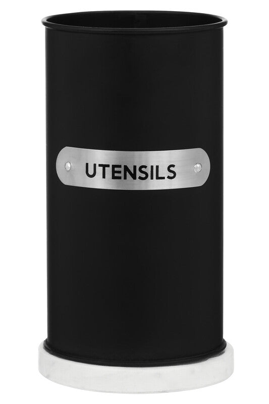 Liberty Black Enamel Utensil Holder