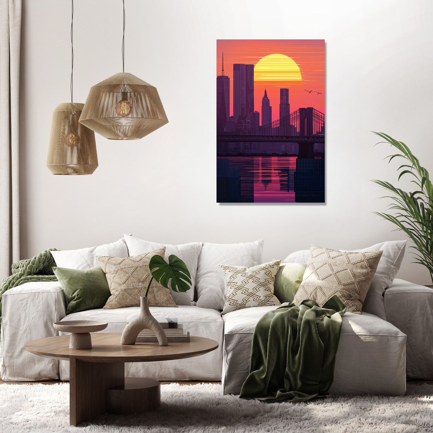 Sunset Cityscape Canvas