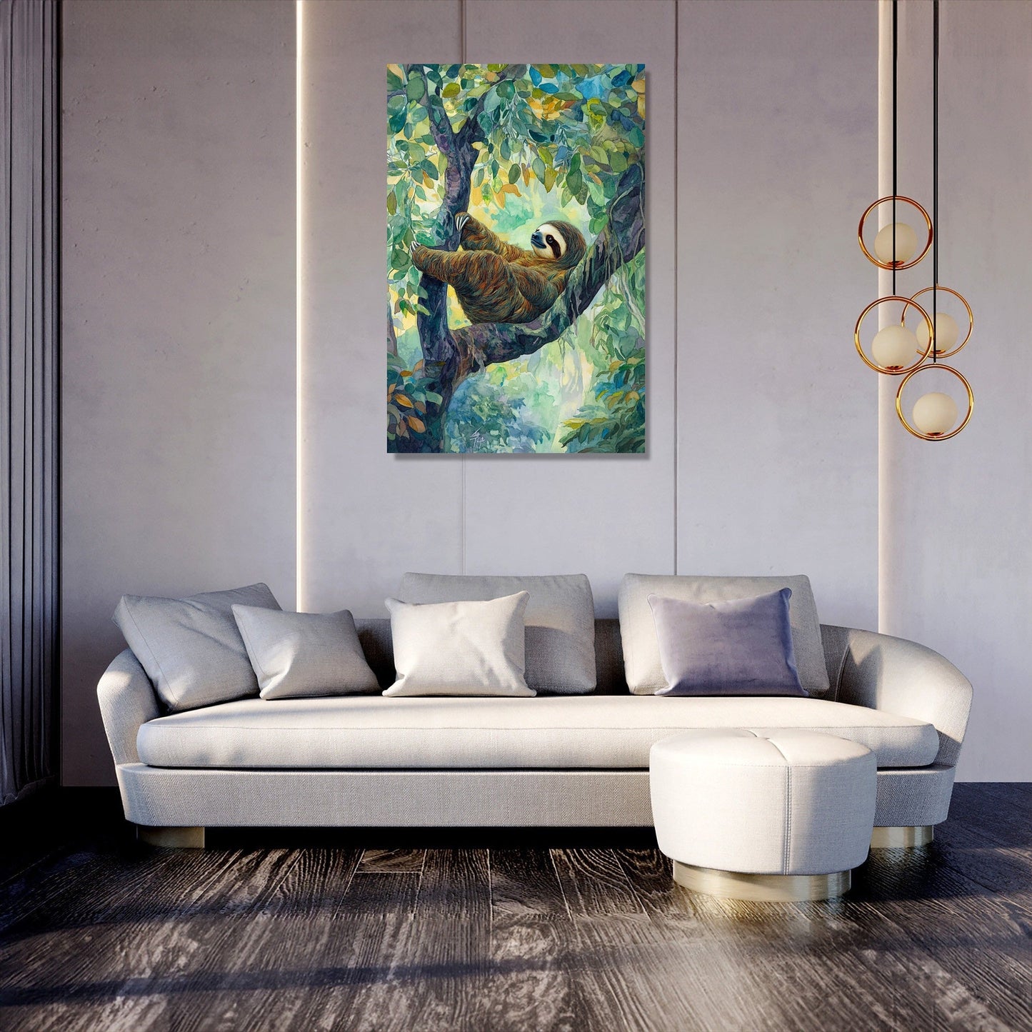 Languorous Sloth Canvas