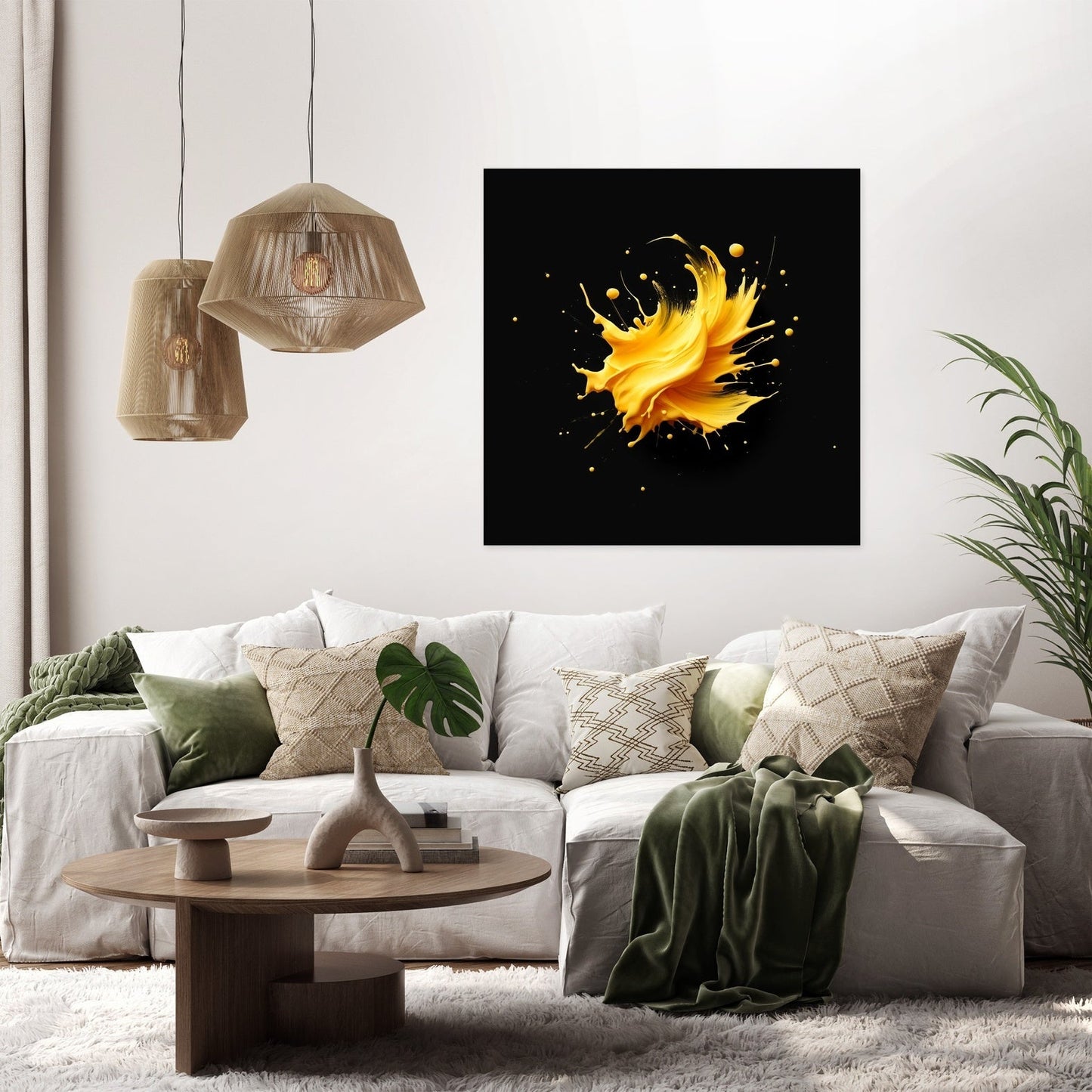Yellow Burst Canvas