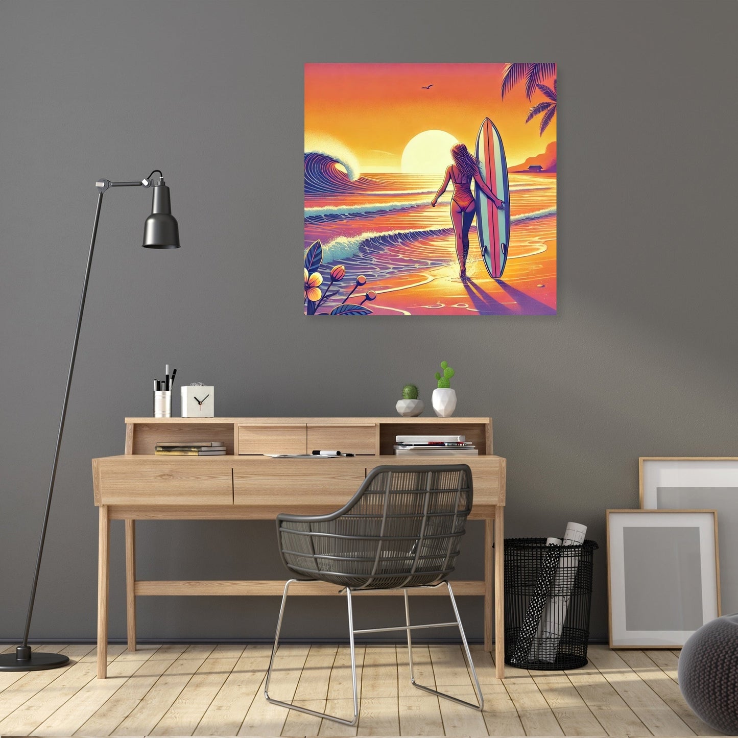 Sunset Surf Canvas