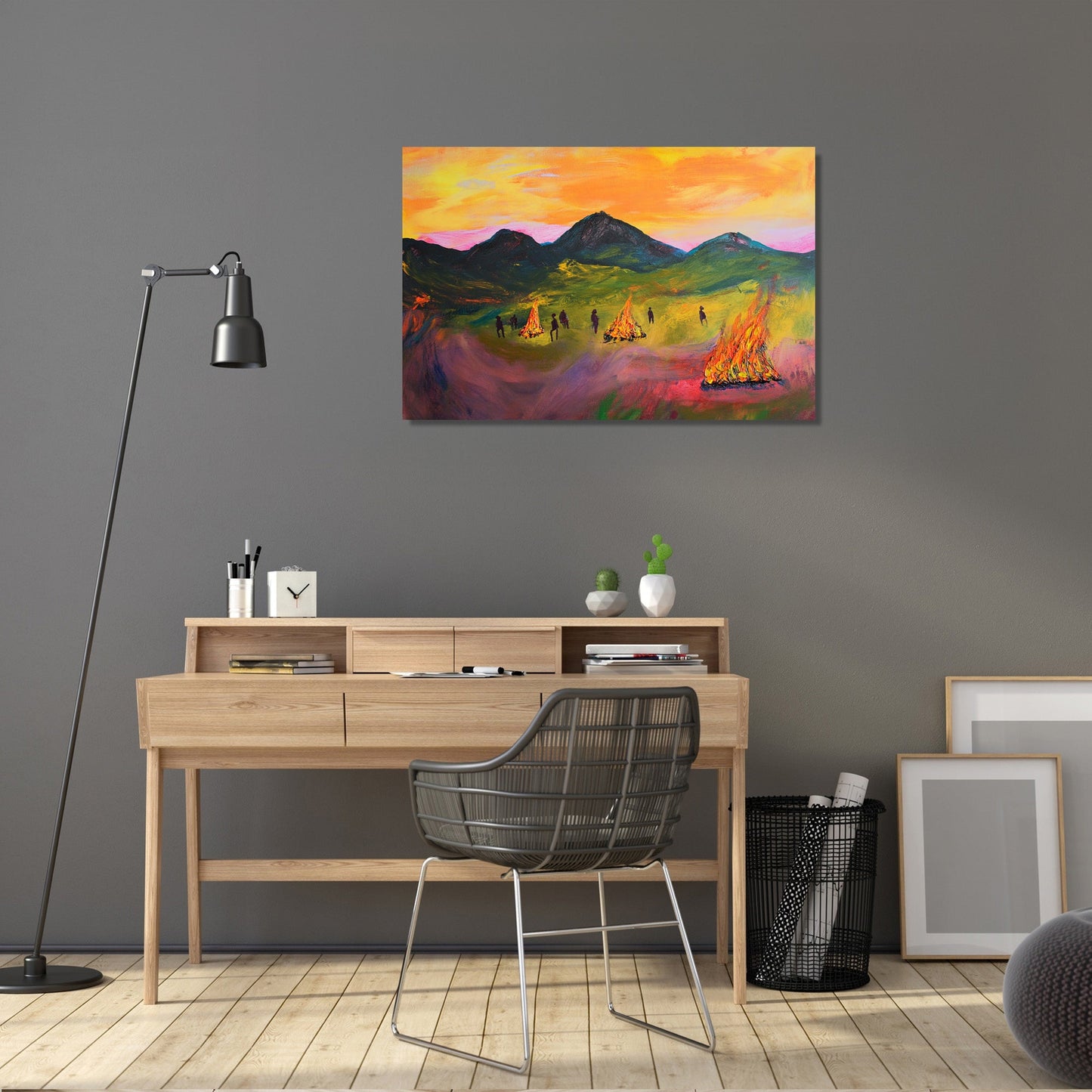 Bealtaine Bonfires Canvas