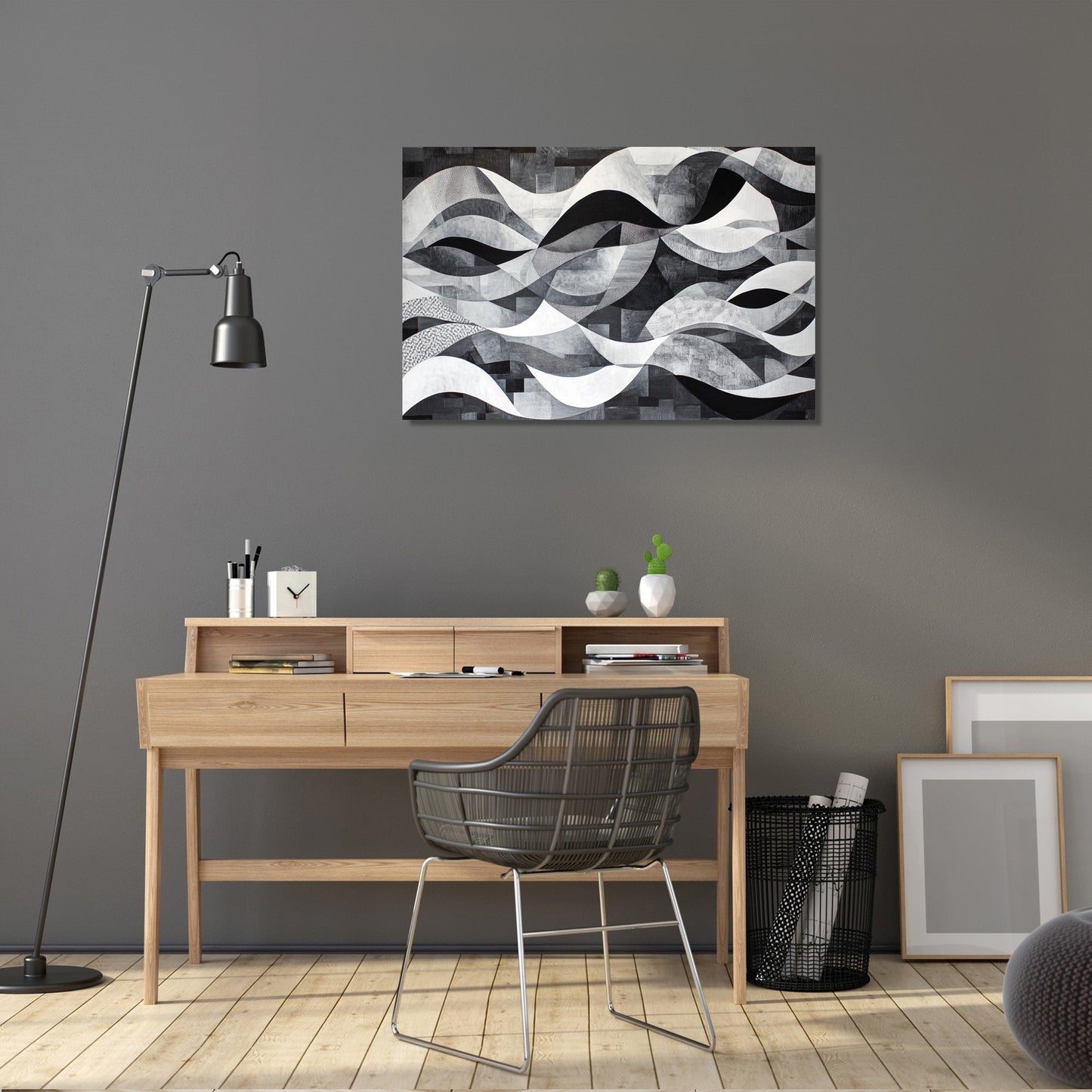 Monochromatic Waves Canvas