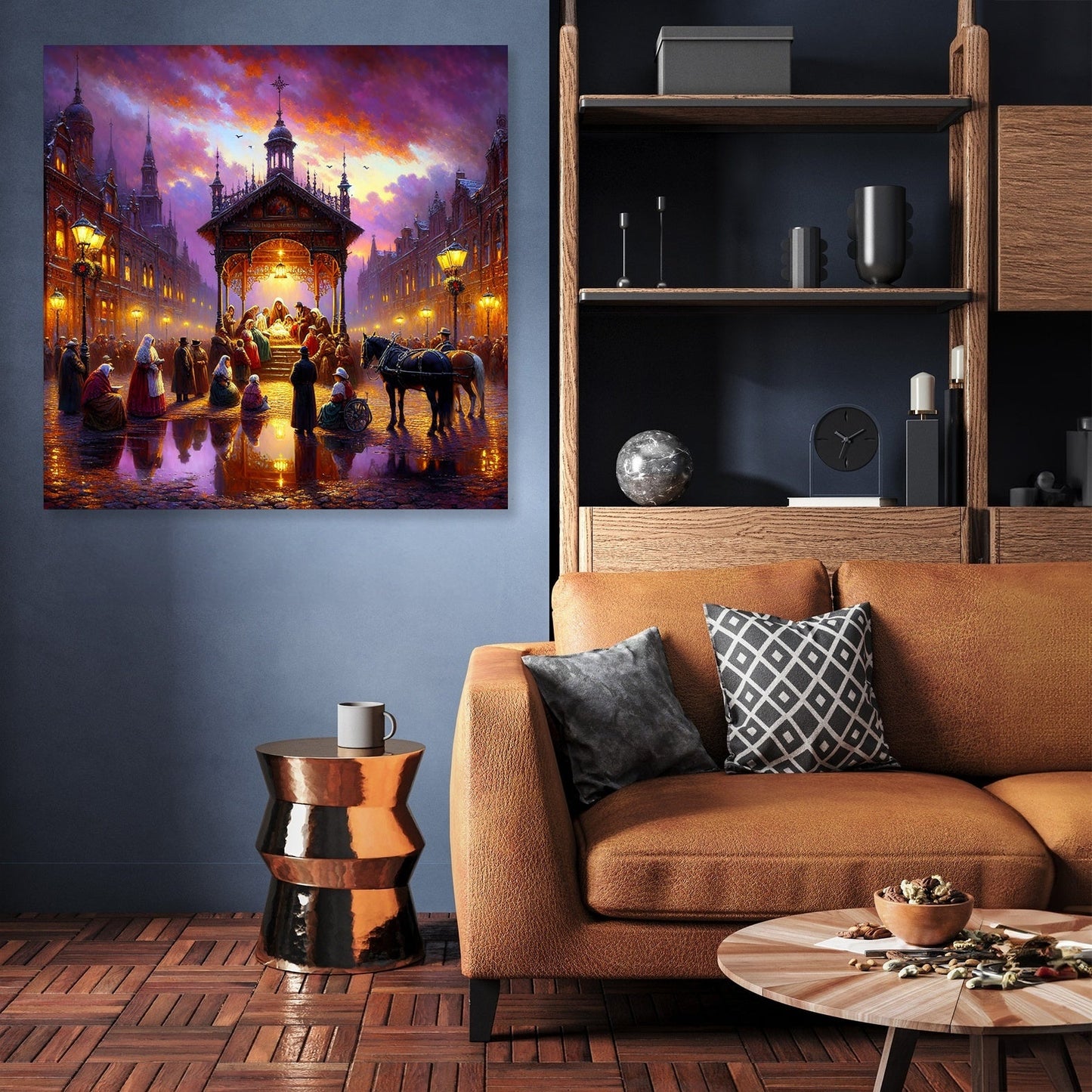 Victorian Nativity Dusk Canvas