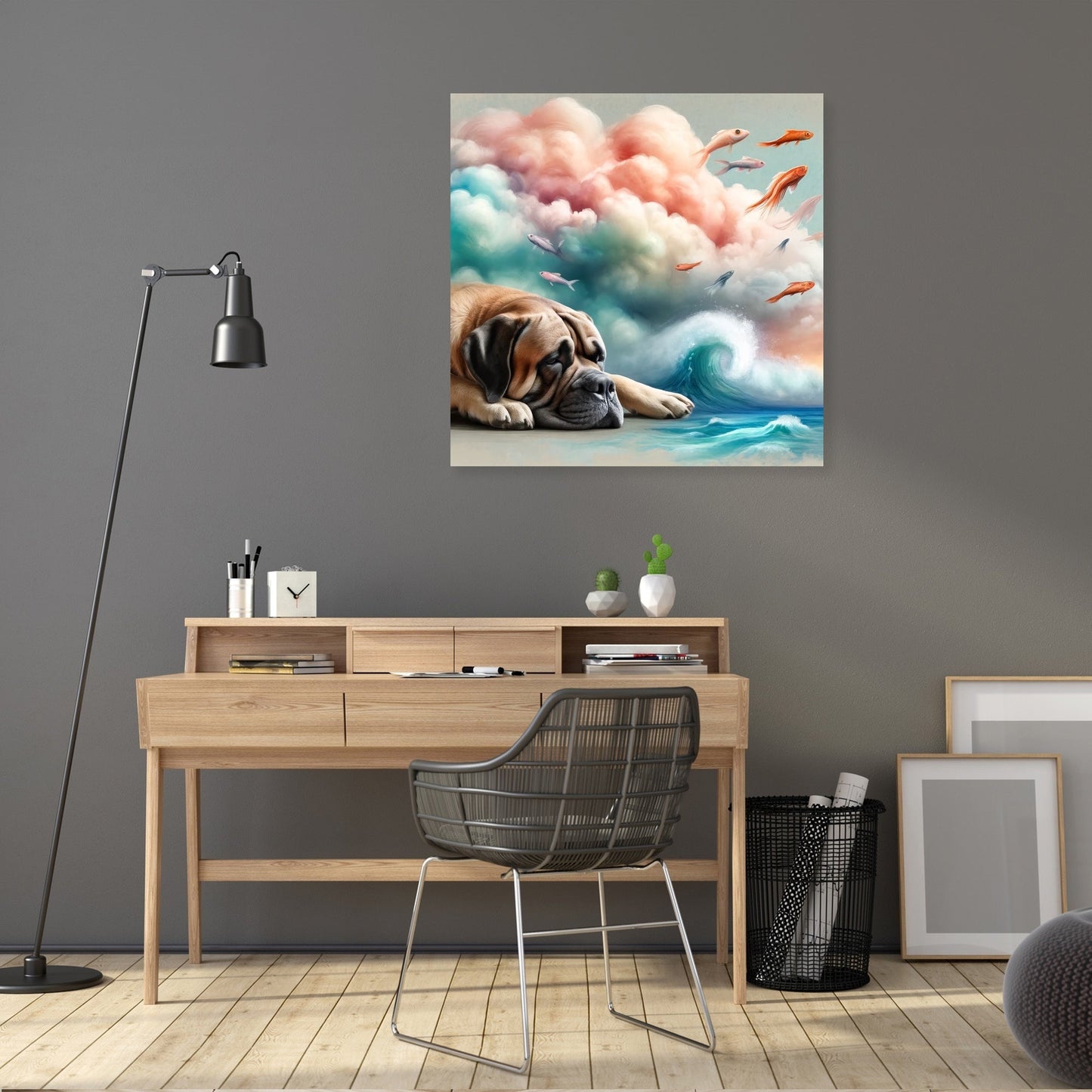 Whimsical Daydreams Bullmastiff Canvas