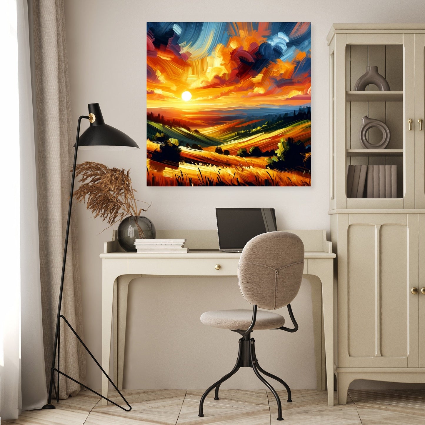 Radiant Sunset Hills Canvas