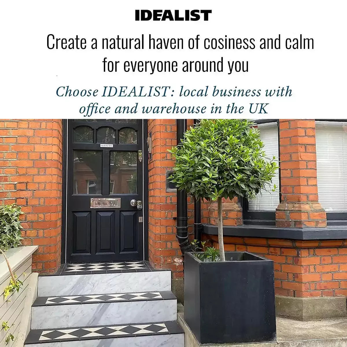 IDEALIST Lite Contemporary Flower Box Square Garden Planter, Faux Lead Light Concrete Outdoor Large Plant Pot H60 L60 W60 cm, 195L