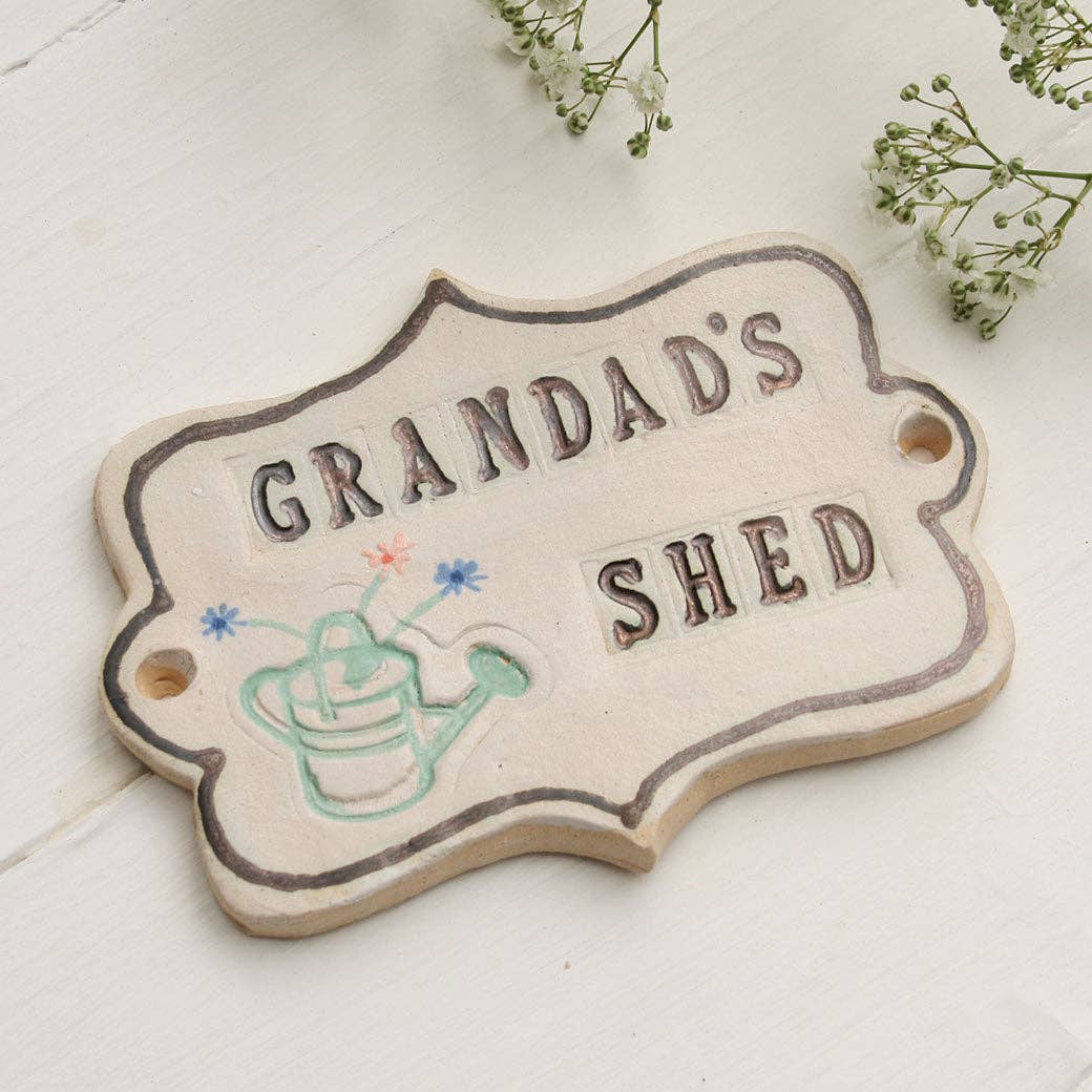 Grandad's Ceramic Shed Sign - Grandparent Gift