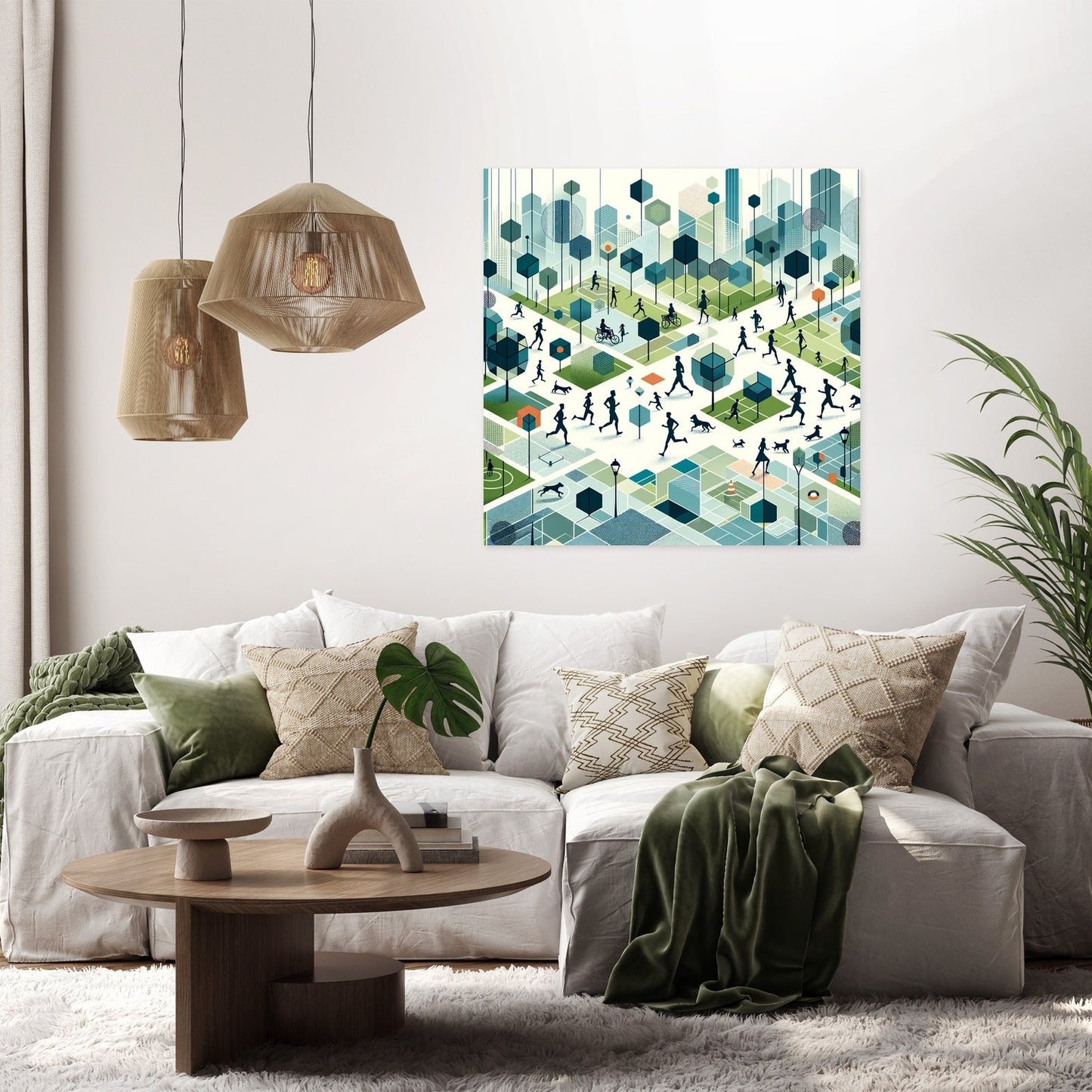 Urban Park Harmony Canvas
