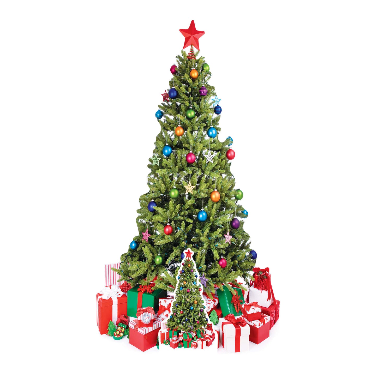 SC057 Christmas Tree Cardboard Cut Out Height 178cm