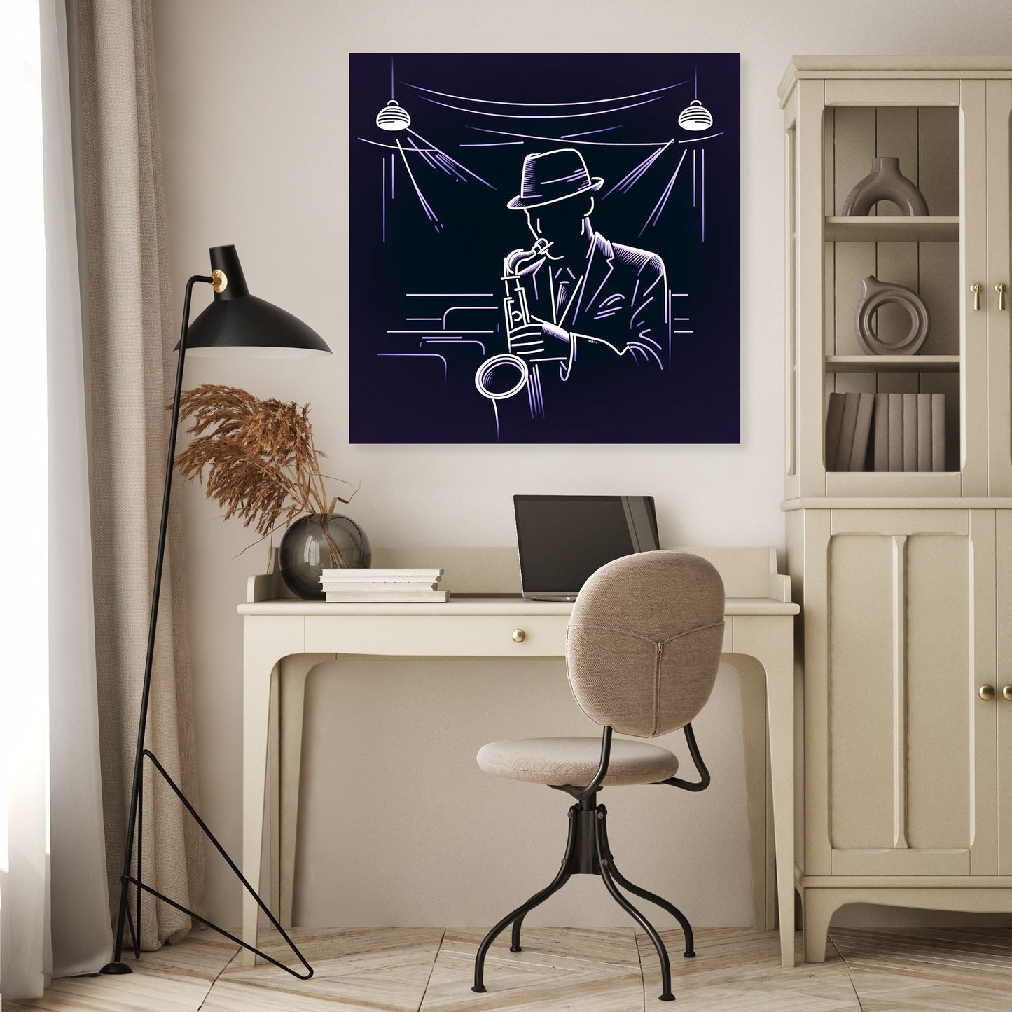 Jazz Night in Muted Shades Canvas