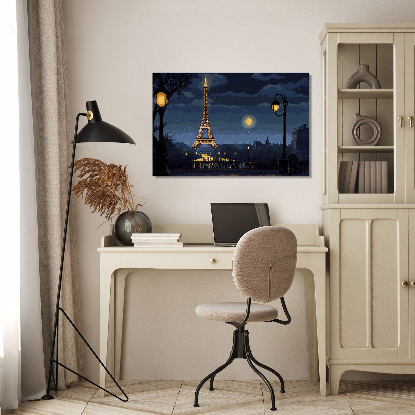 Eiffel Tower Night Canvas