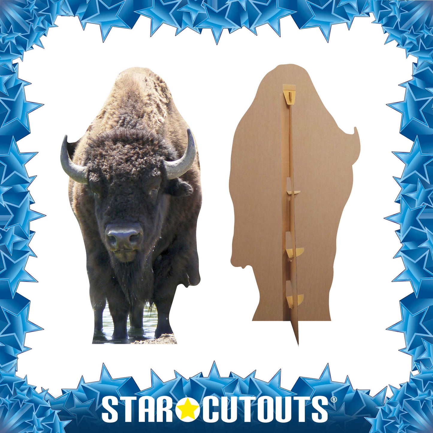 SC059 Bison Buffalo Cardboard Cut Out Height 180cm