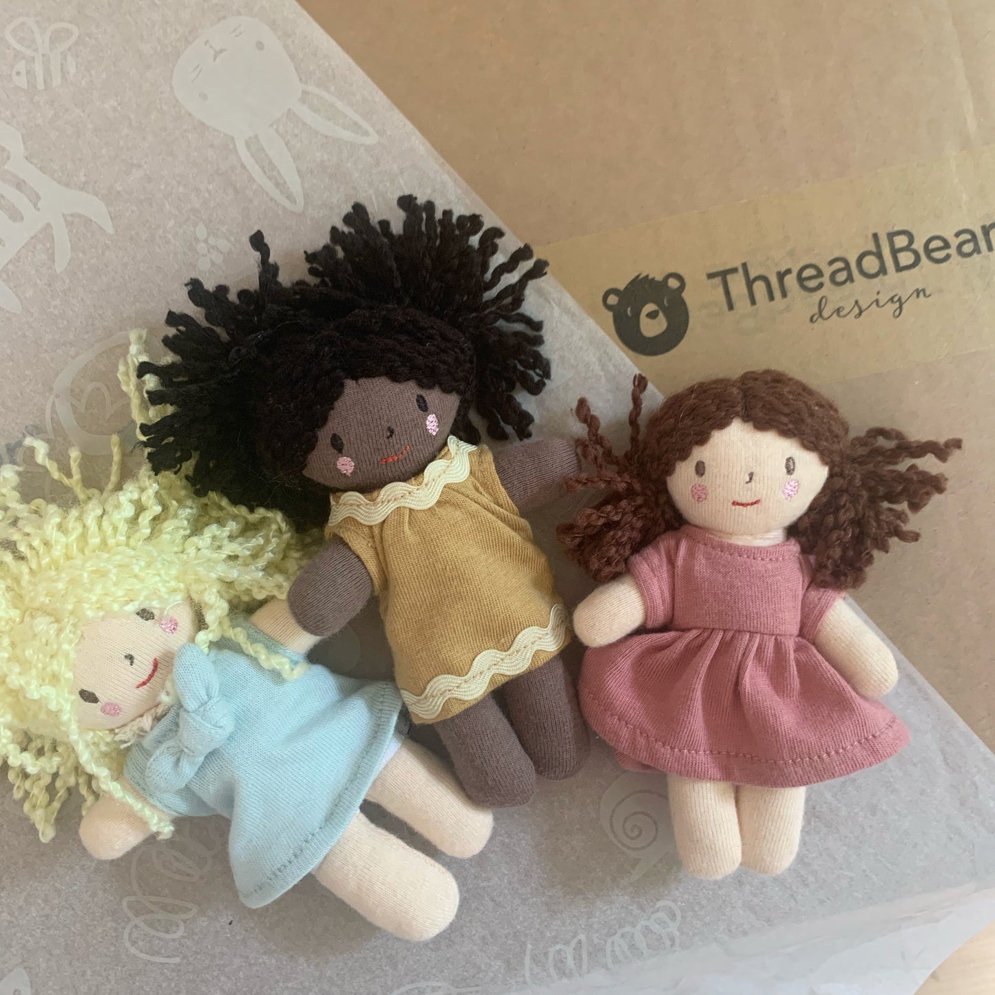 Mini Dolls Gift Set of 3 + Gift Box