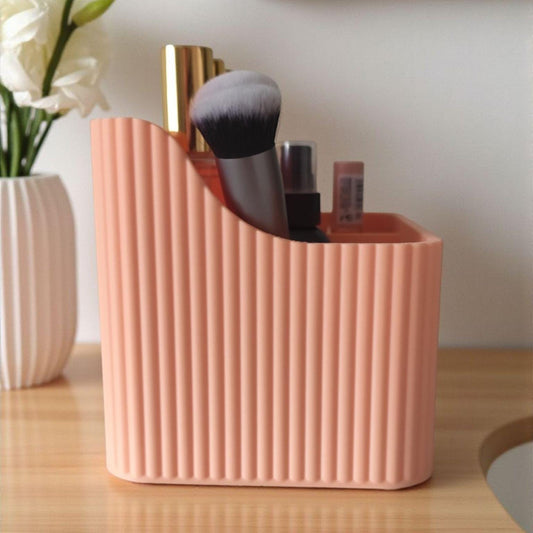Ribbed Vanity Organiser | Luxury Six-Section Makeup & Skincare Storage