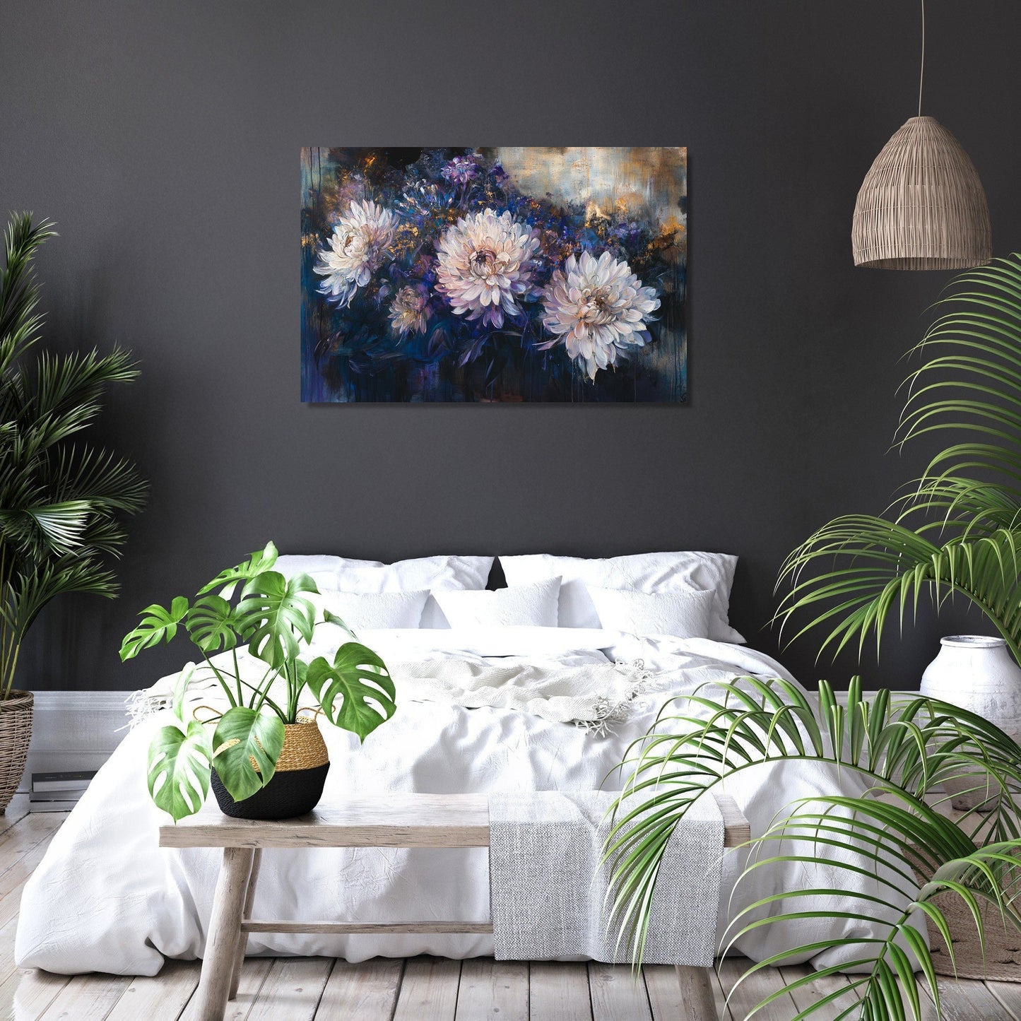 Chrysanthemum Reflection Canvas