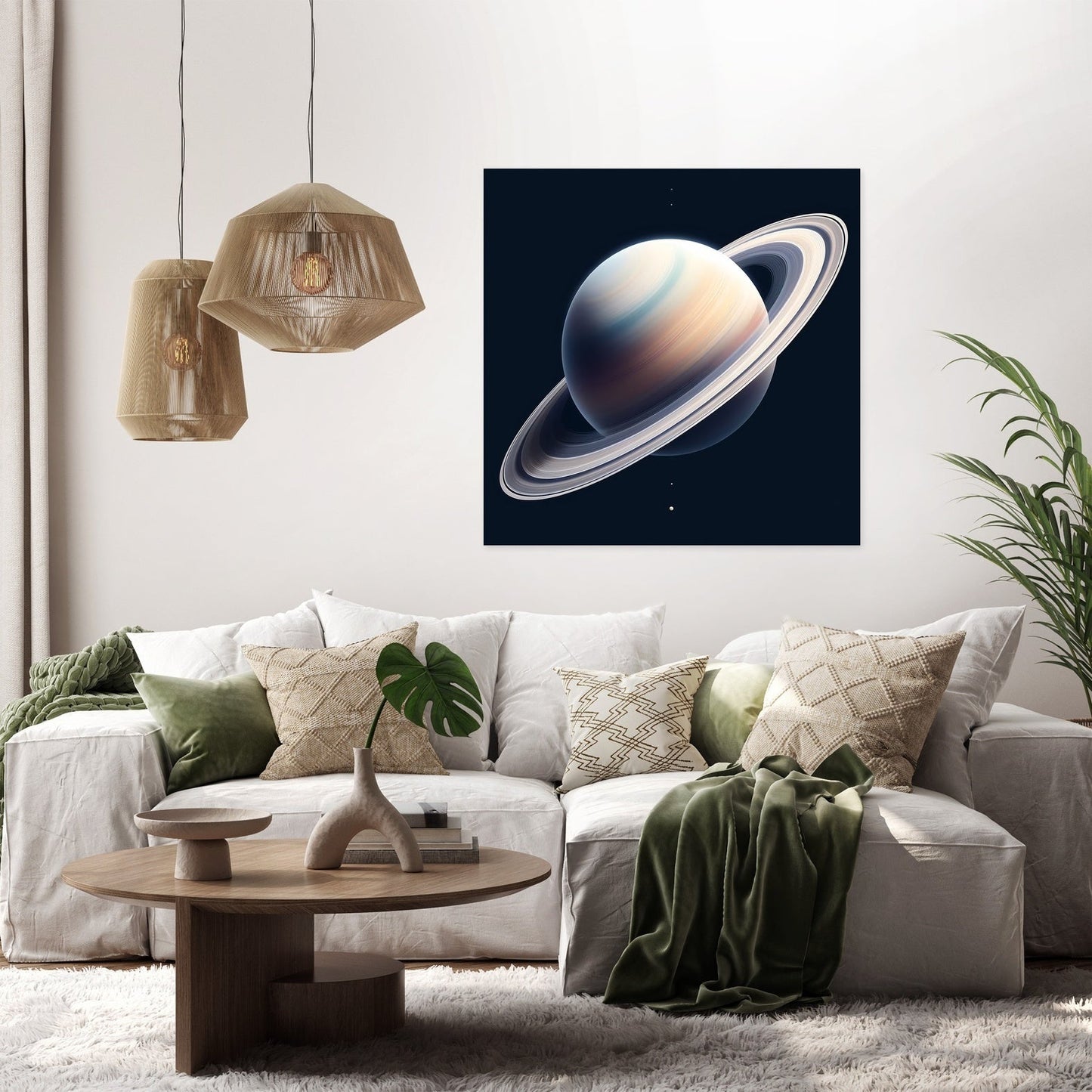 Saturn's Ringed Elegance Canvas