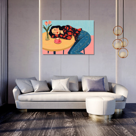 Dreaming by the Tulip Canvas