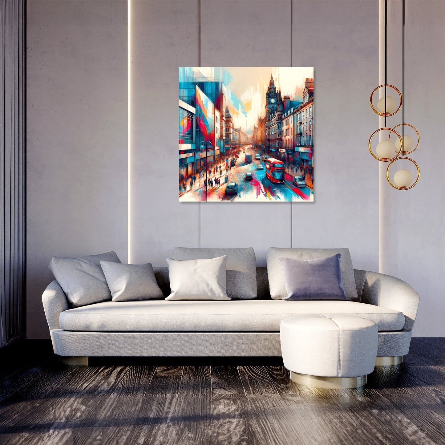 Aberdeen's Union Street Vibrance Canvas