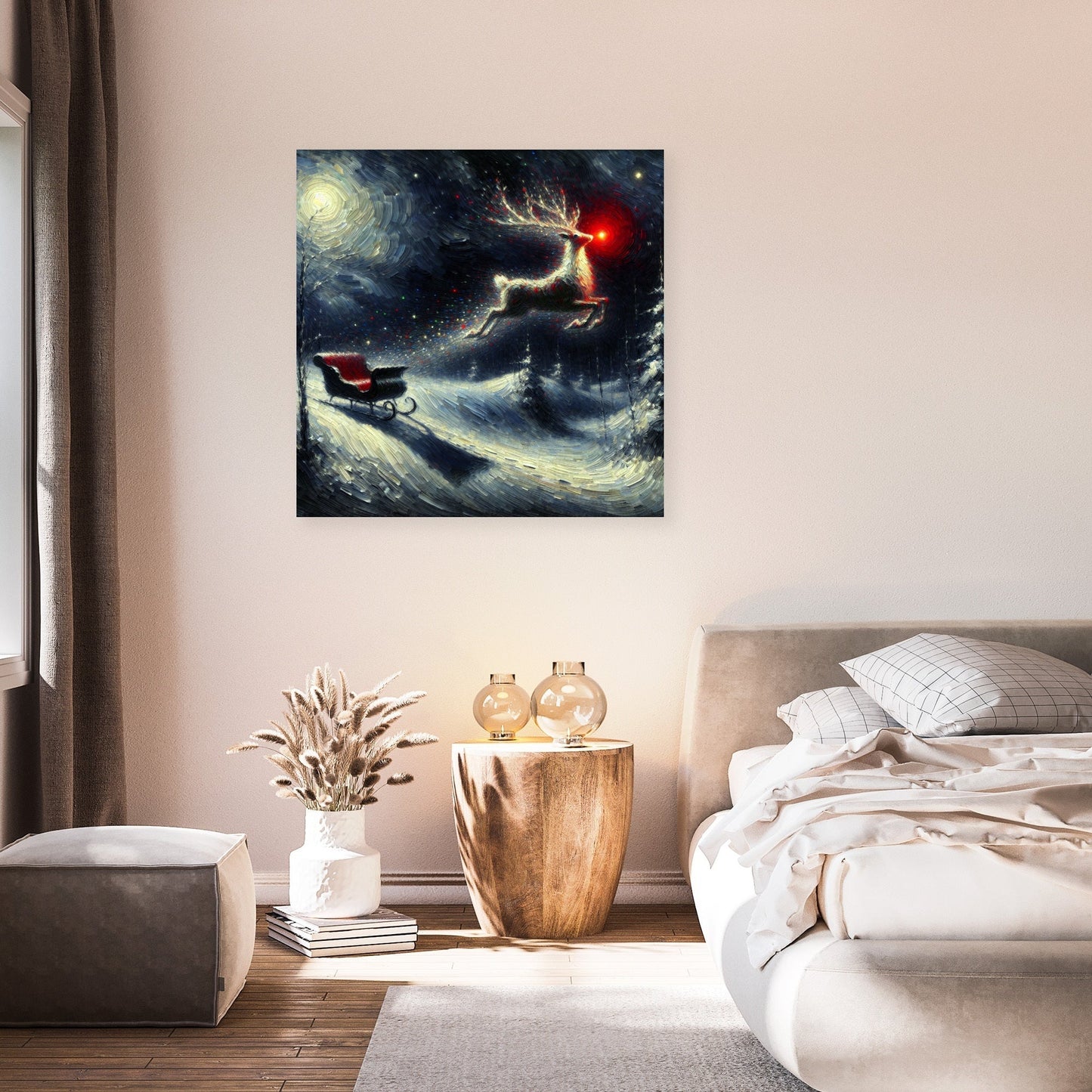 Stardust Christmas Night Canvas