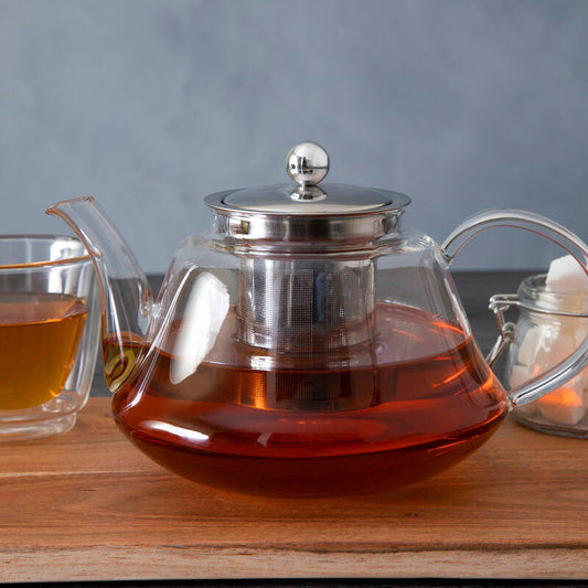 High Borosilicate Curved 1200Ml Teapot