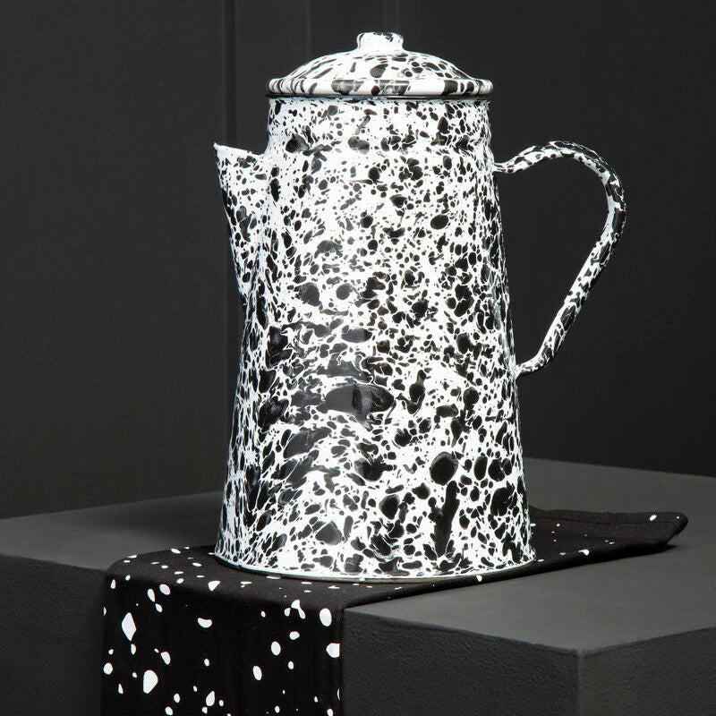 Hygge Black And White Patterned Teapot