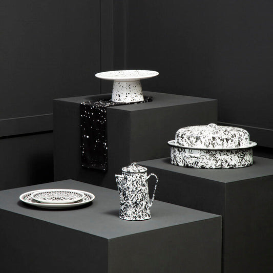 Hygge Black And White Patterned Coffee Pot