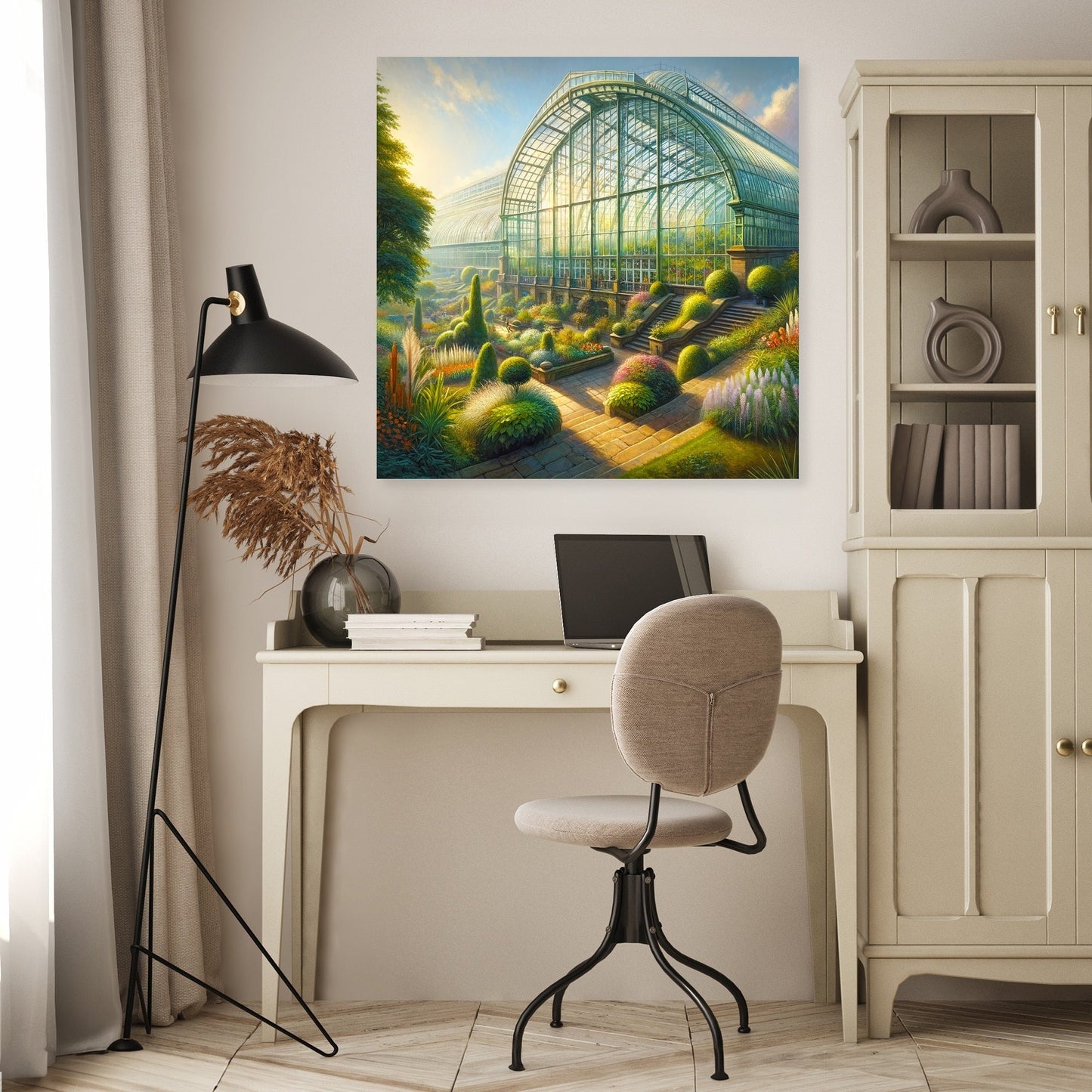 Morning Light in Winter Garden Canvas