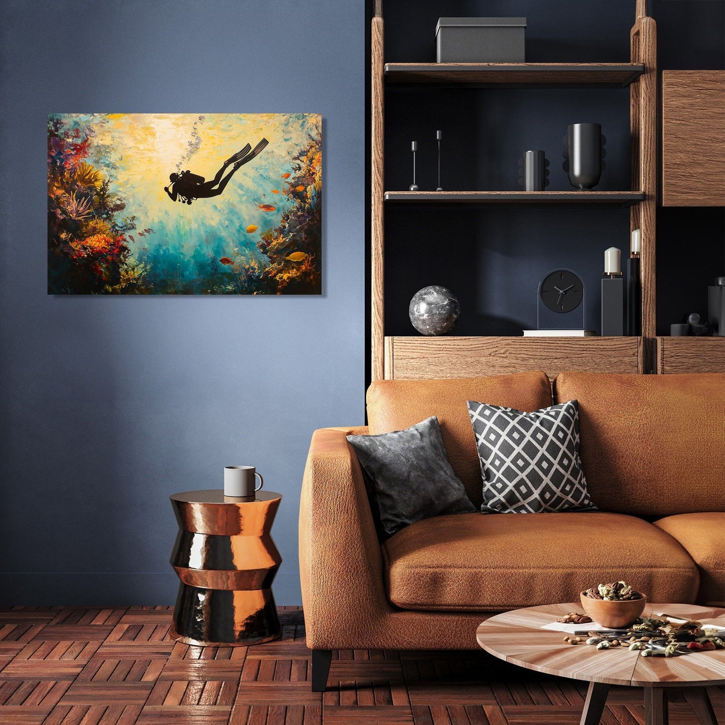 Sunrise Diver Canvas