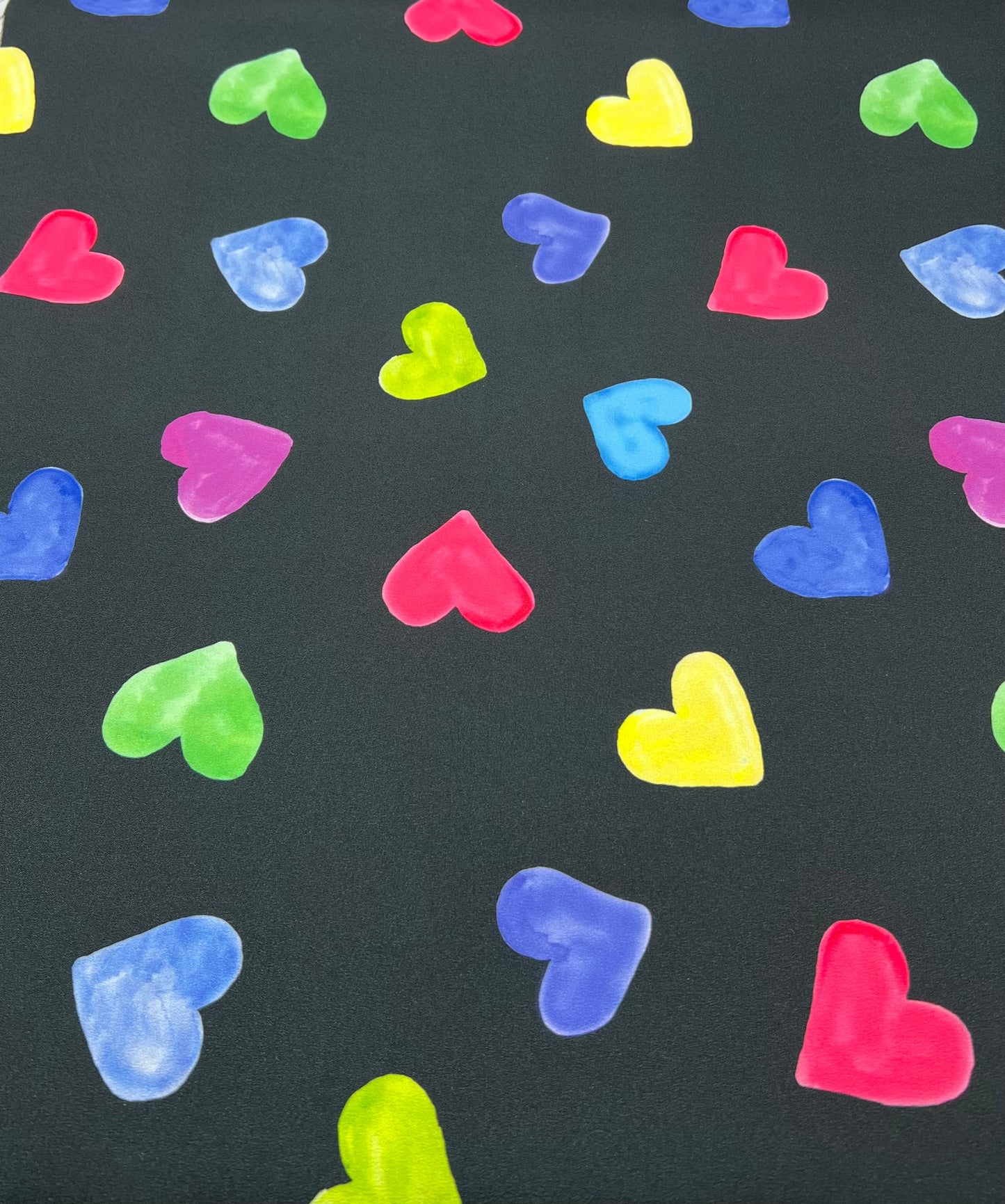 Love Heart Lightweight Crepe Fabric 160GSM Non Stretch