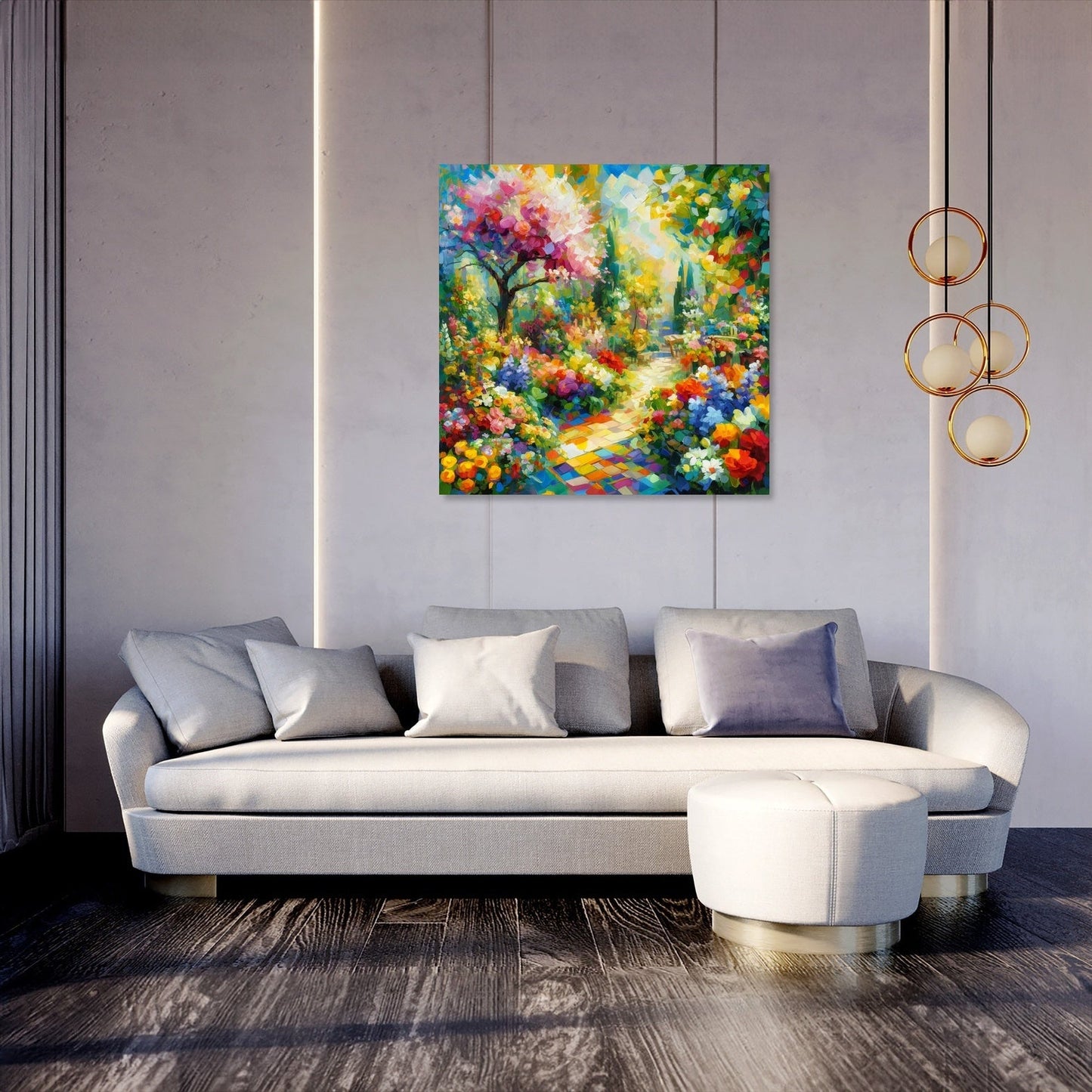 Cubist Spring Garden Canvas