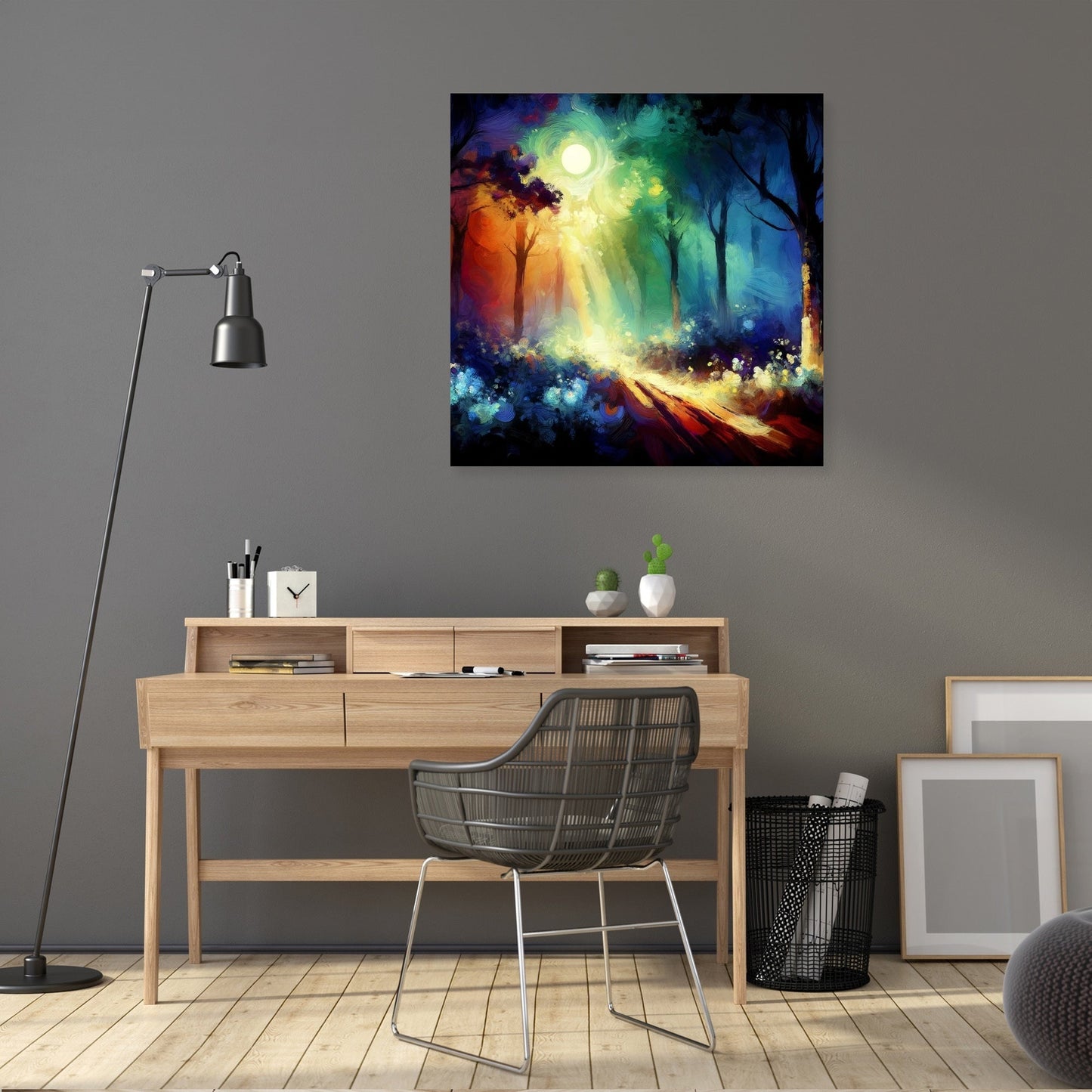 Enchanted Moonlit Forest Canvas
