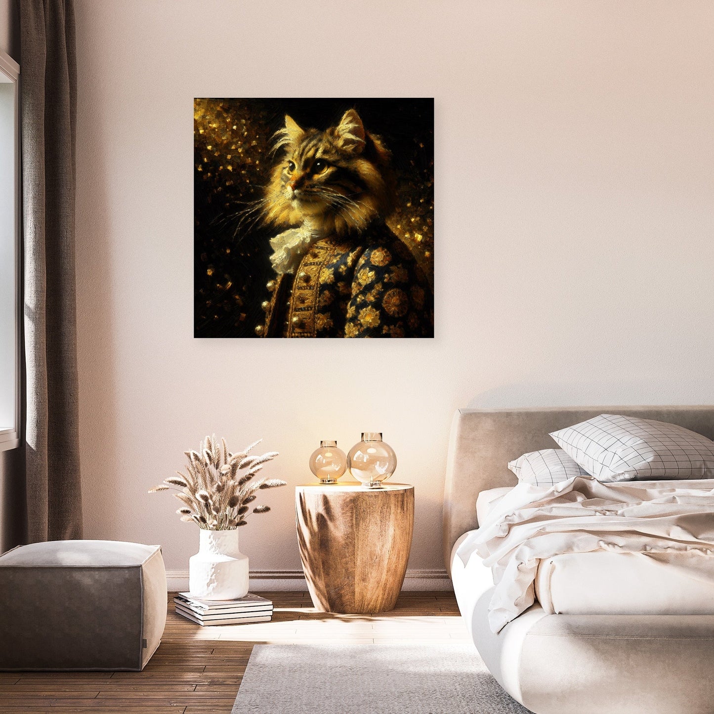 Royal Feline Noir Canvas