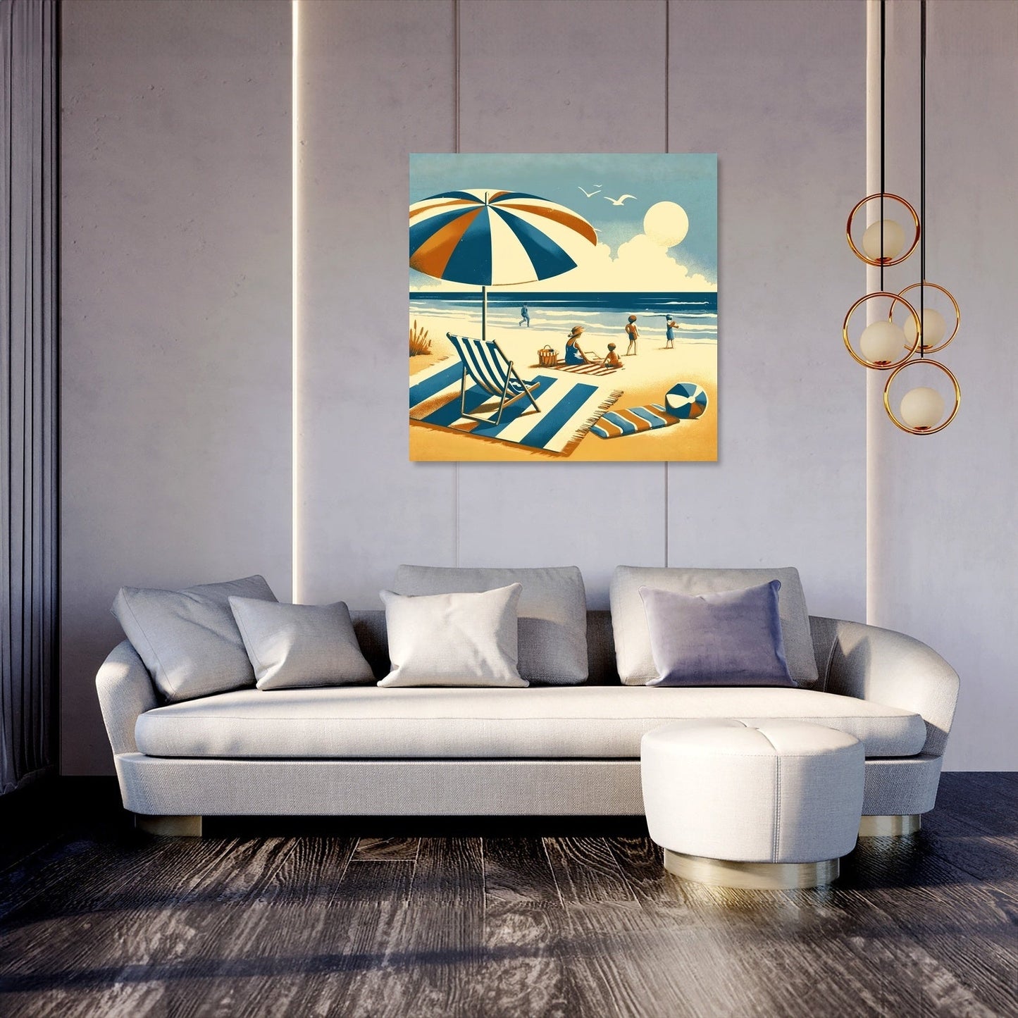 Vintage Beach Day Canvas