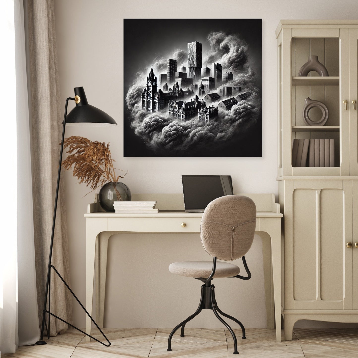 Mysterious Manchester Skyline Canvas