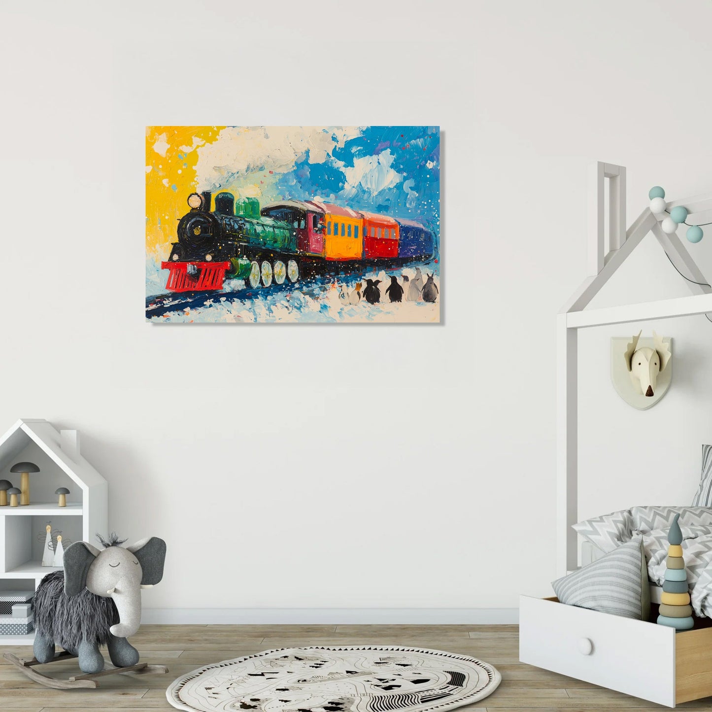 Animal Train Adventure Canvas
