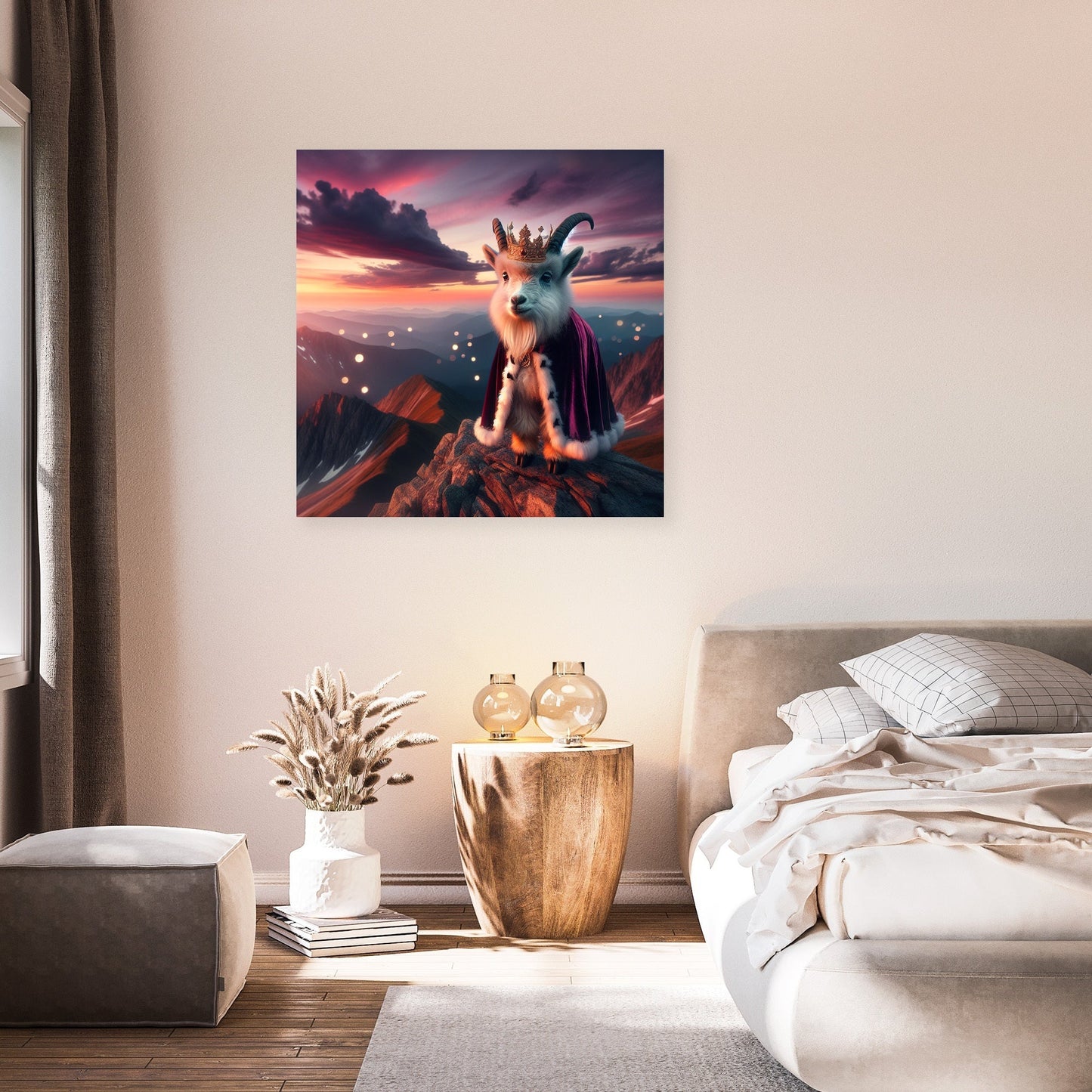 Regal Twilight Goat Majesty Canvas