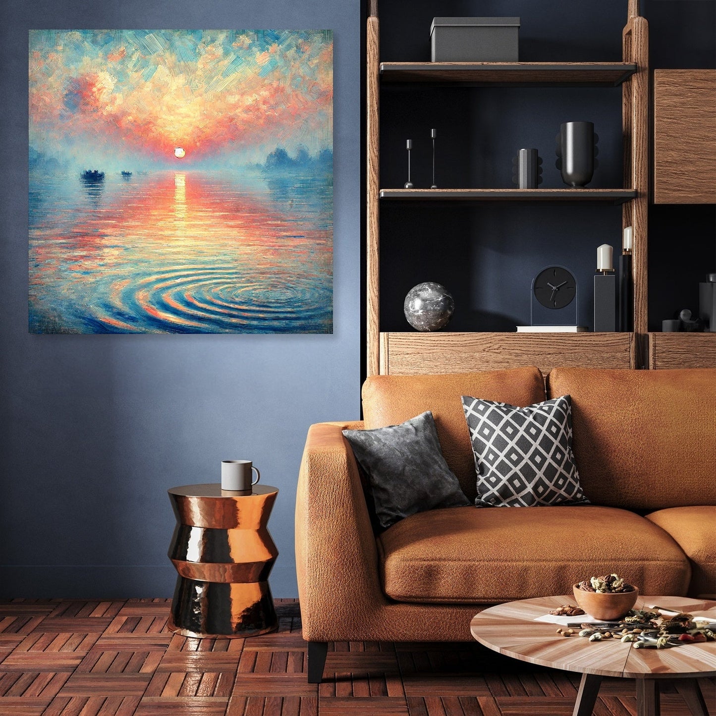 Pastel Sunrise Over Water Canvas