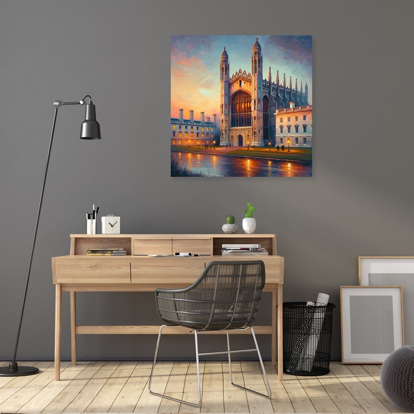 Cambridge King's College Chapel Dusk Impression Canvas