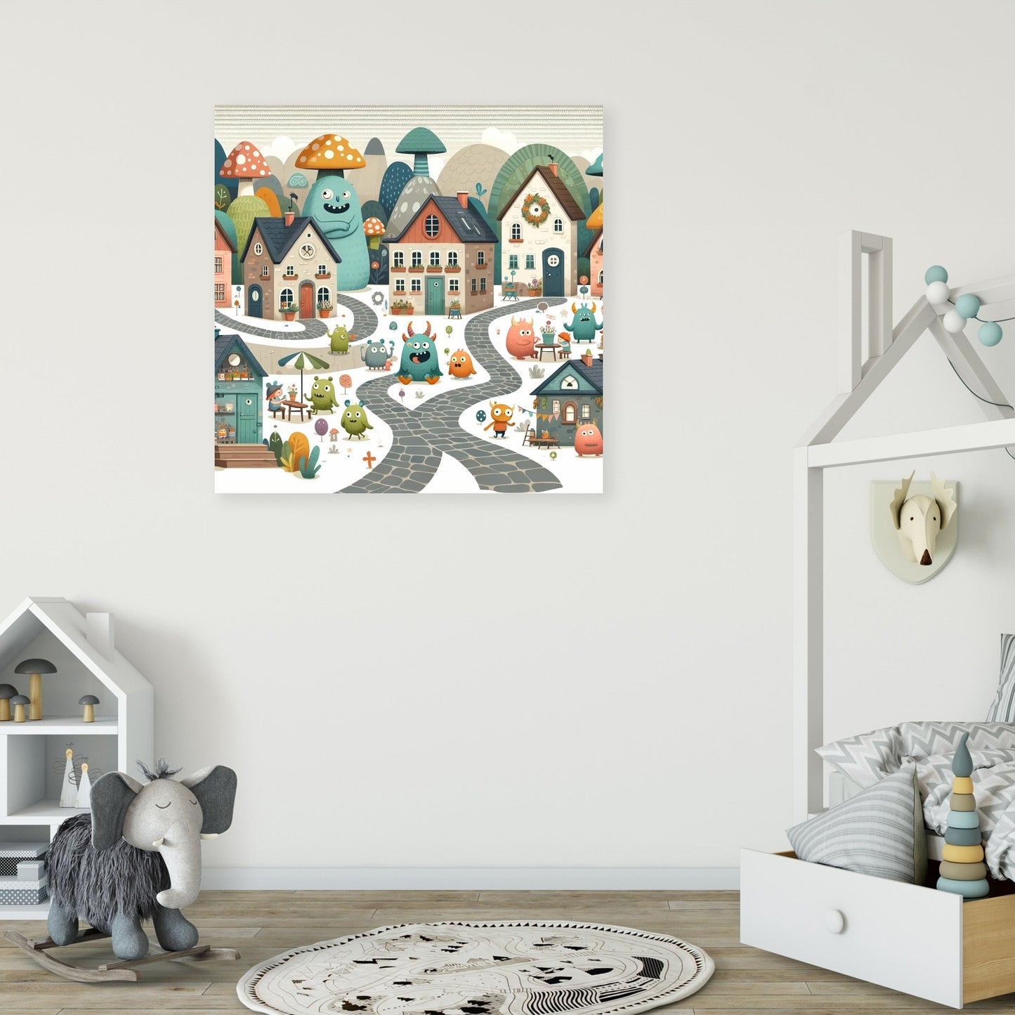Monster Village Canvas